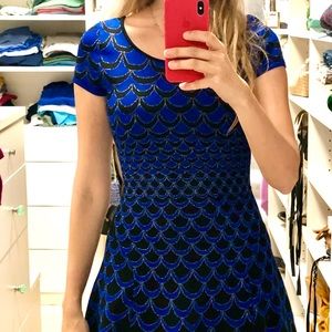 DVF stretchy and shimmery mini dress